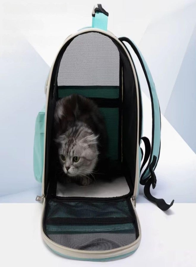 Pet Fun Cat Backpack Carrier - Airline Approved Pet Backpack for Cats, Small Dogs, Puppies, Kittens, Bunnies & Birds - Clear Pet Travel Bag for Outdoor Hiking & Adventures-Shadow Green - Image 5
